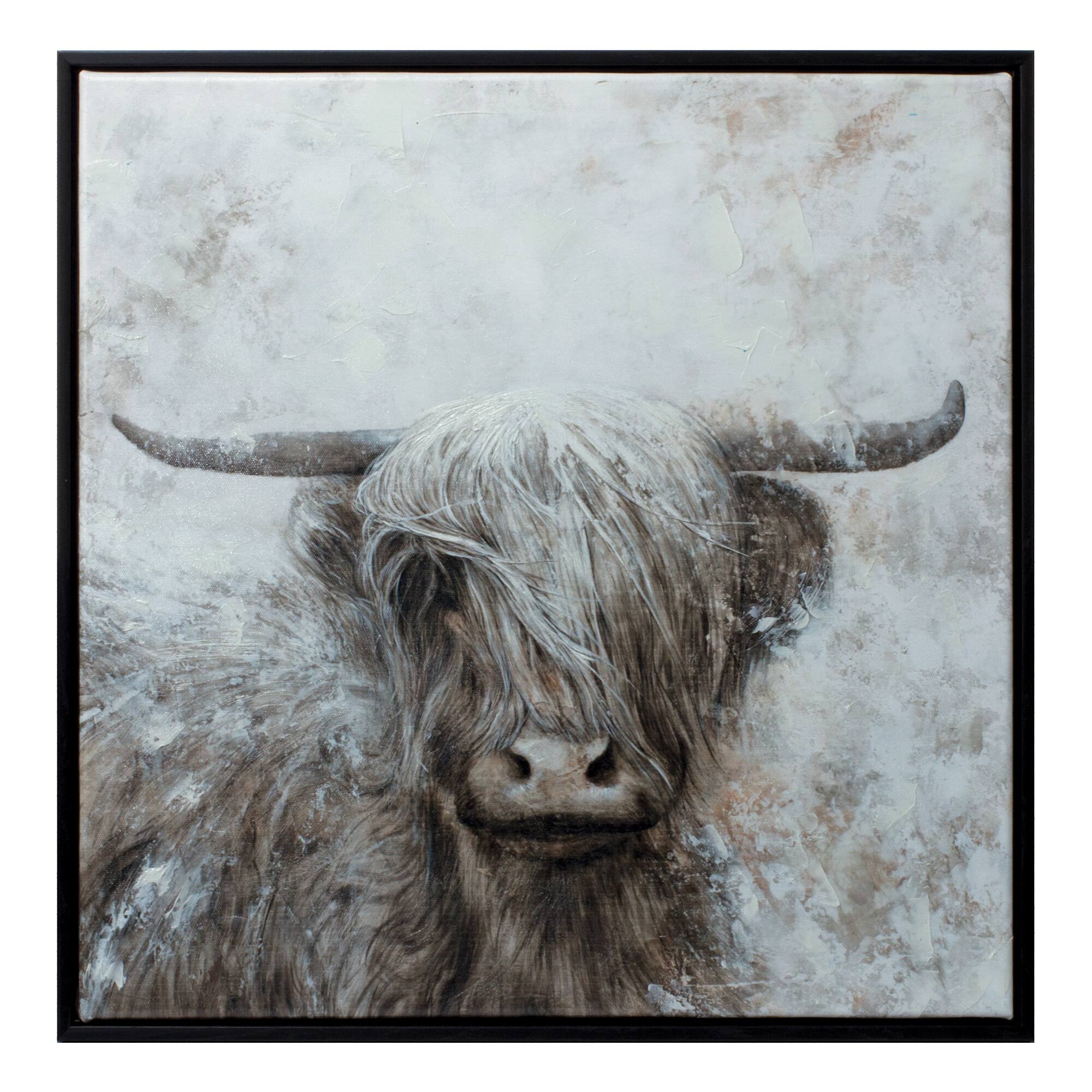 20.5" Animal Print Framed Canvas
